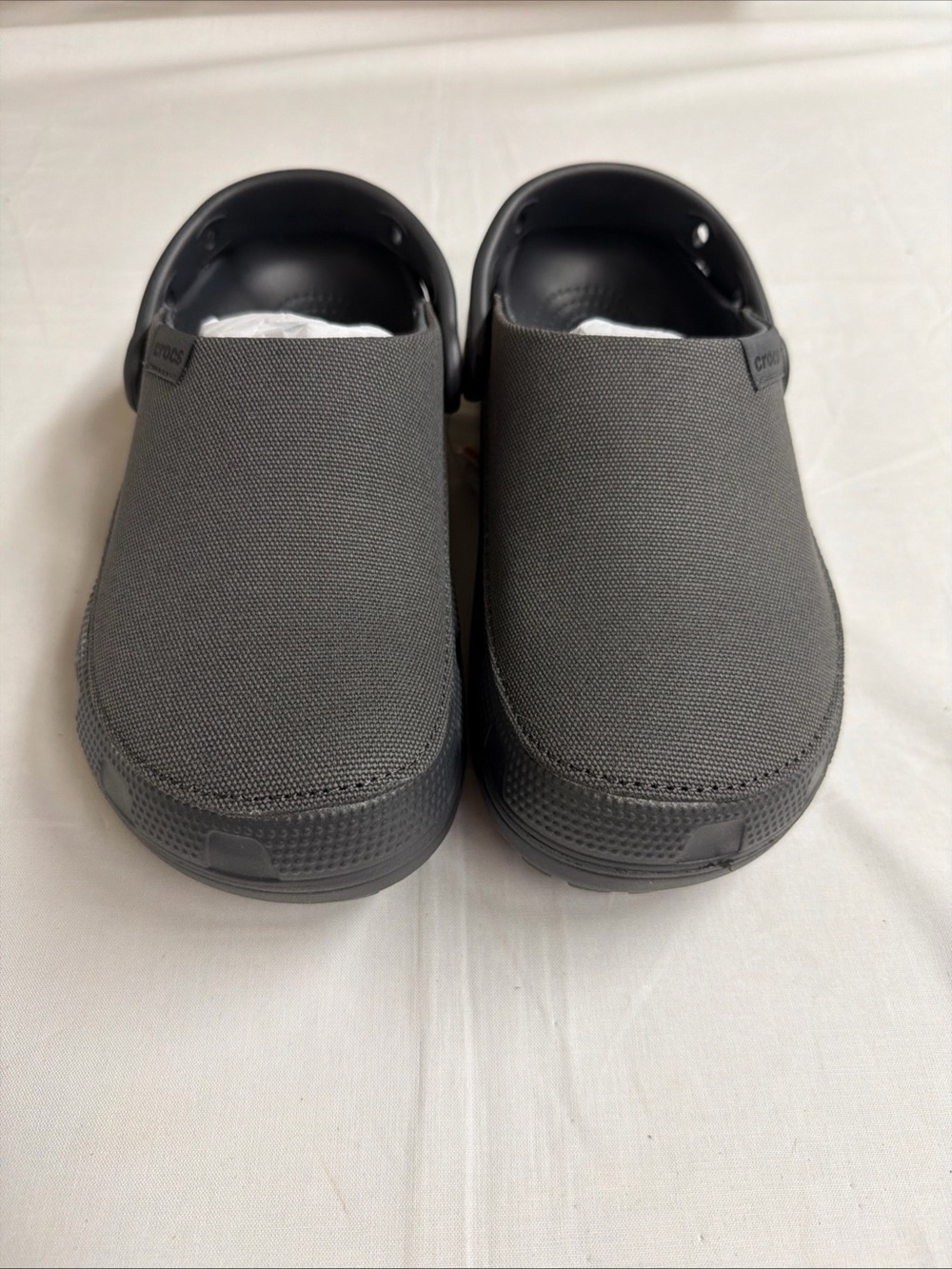 CROCS Men’s Classic Canvas Slip-On Clog — Gray
